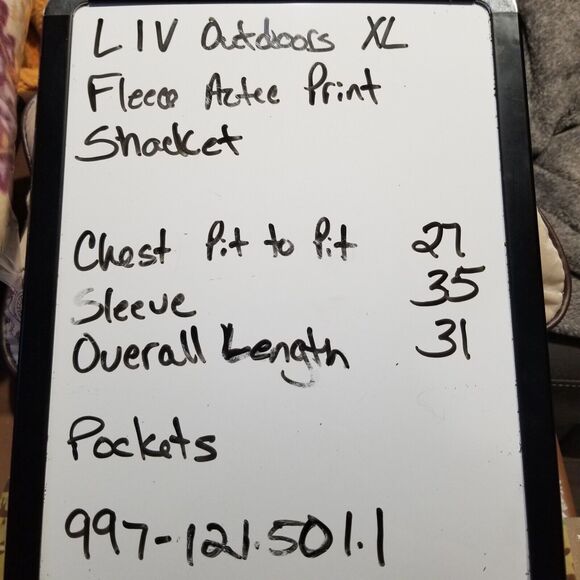 Liv Outdoor Womens XL Jacket Shacket Fleece Button Pockets Aztec Southwest Ranch - Picture 10 of 10